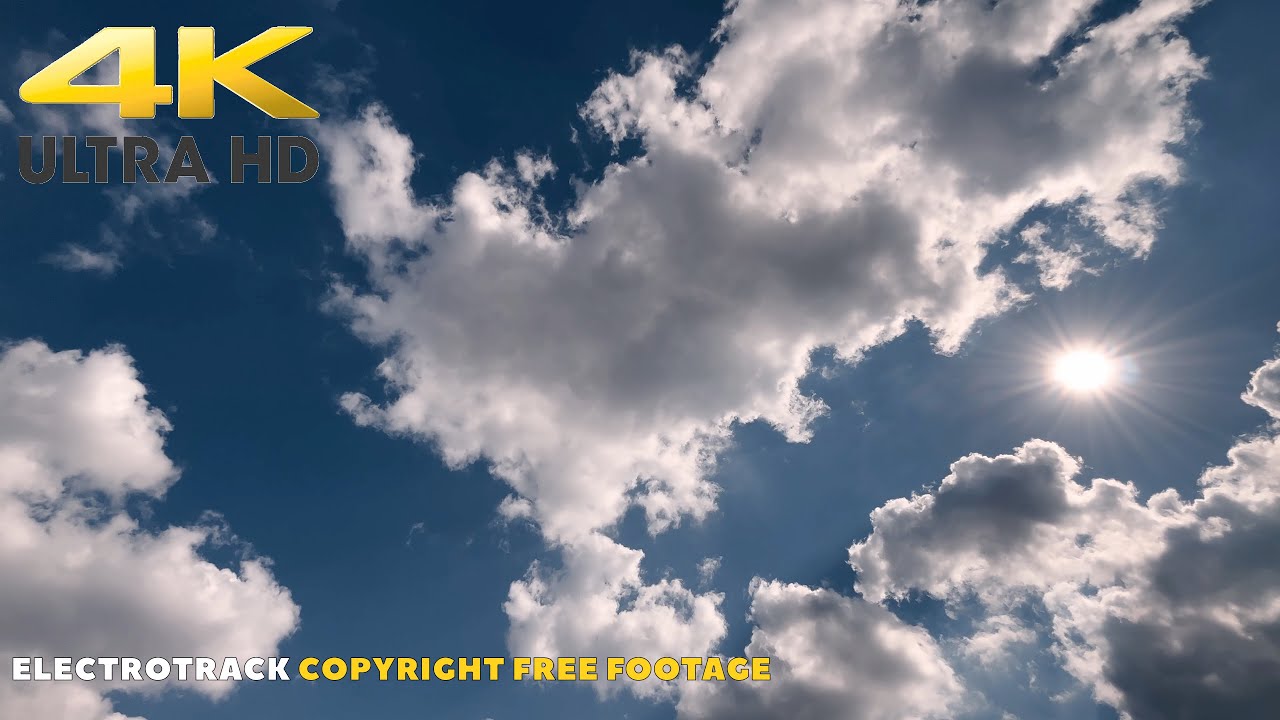 Blue Sky Sun Clouds Time lapse Background video 4K | No copyright footage | Free Download #3