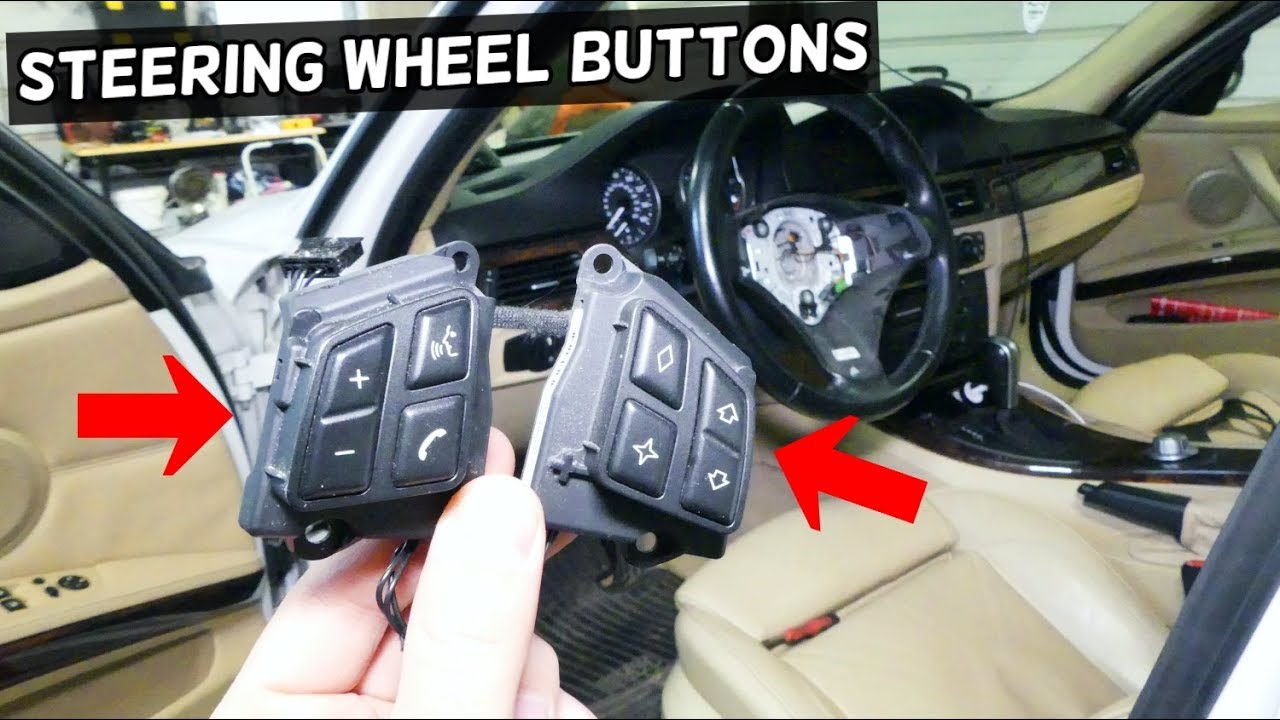 HOW TO REMOVE AND REPLACE STEERING WHEEL RADIO SWITCH BUTTONS BMW E90 E92 E91 E93