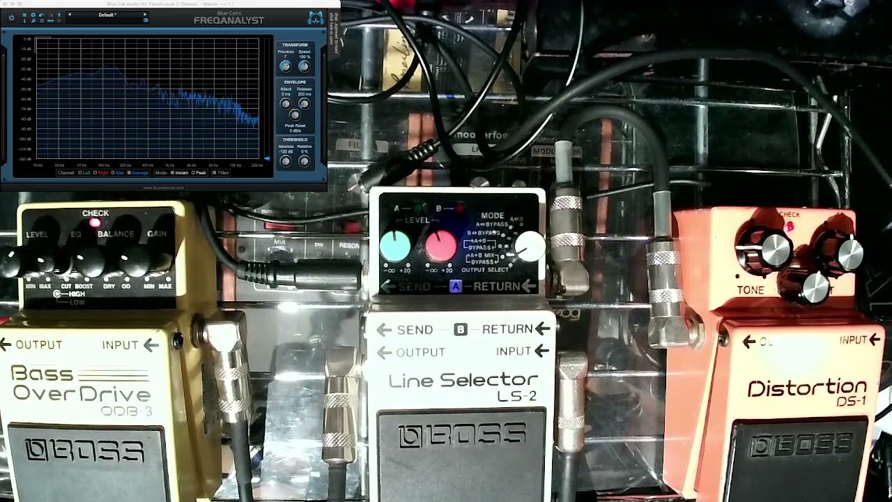 BOSS DS-1 DISTORTION VS ODB-3 BASS OVERDRIVE WITH BASS