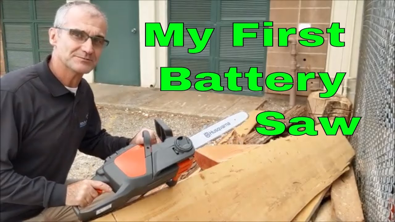 Husqvarna 120i First Try and Review Battery Operated Chainsaw  40 volts, 4amphr