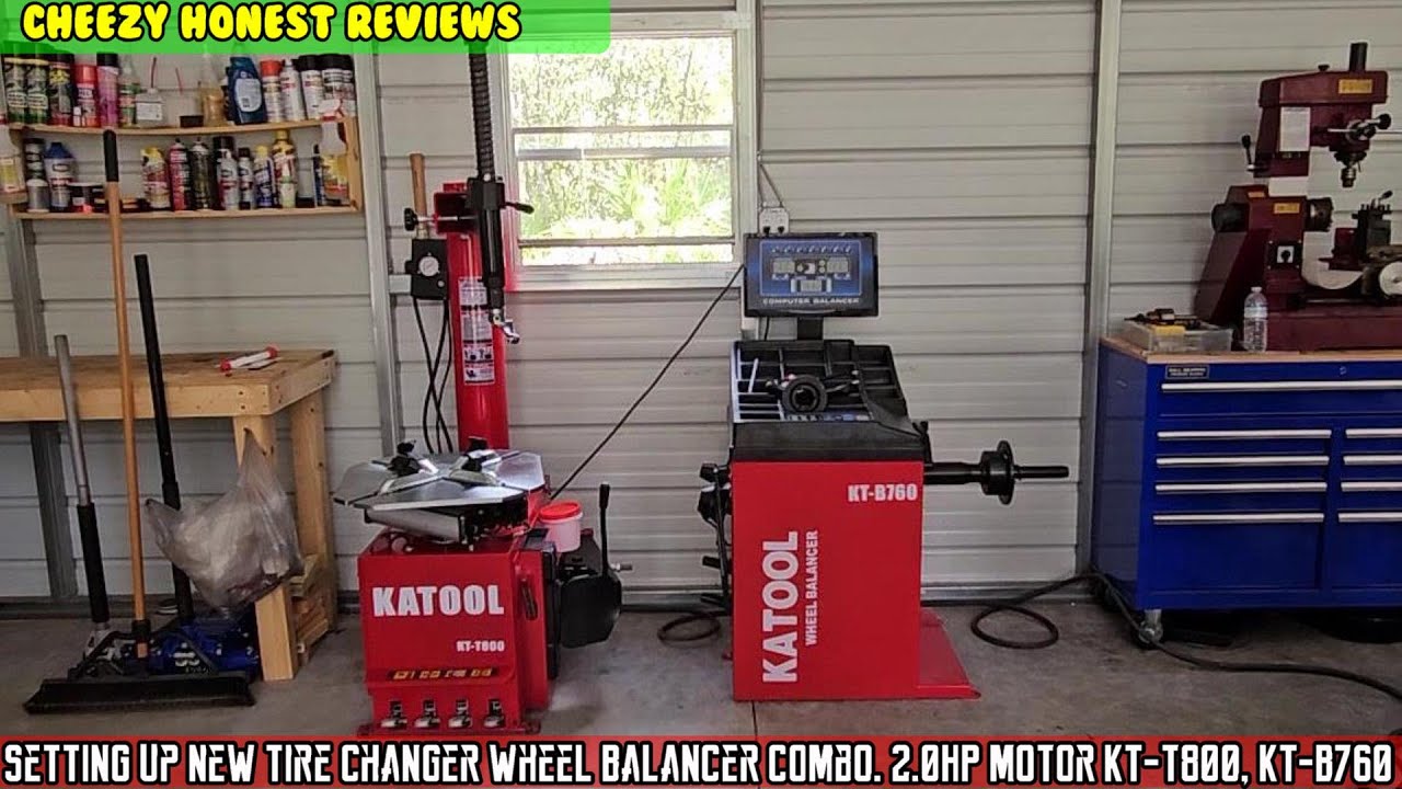 Katool Tire Changer Wheel Balancer combo. 2.0HP Motor KT-T800, KT-B760 setup  MechanizedUS