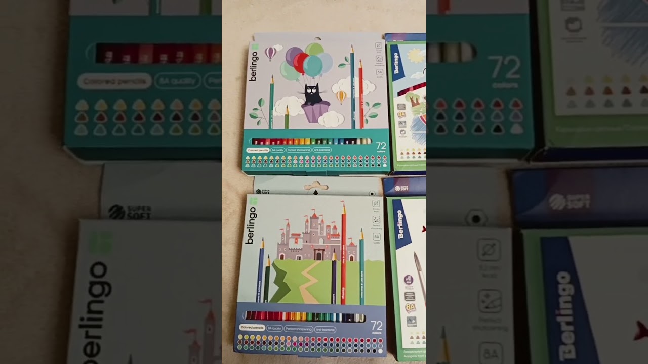Моя любовь от BERLINGO SUPER SOFT все по 72 цвета ❤💕🥰 #рекомендации #карандаши #обзор