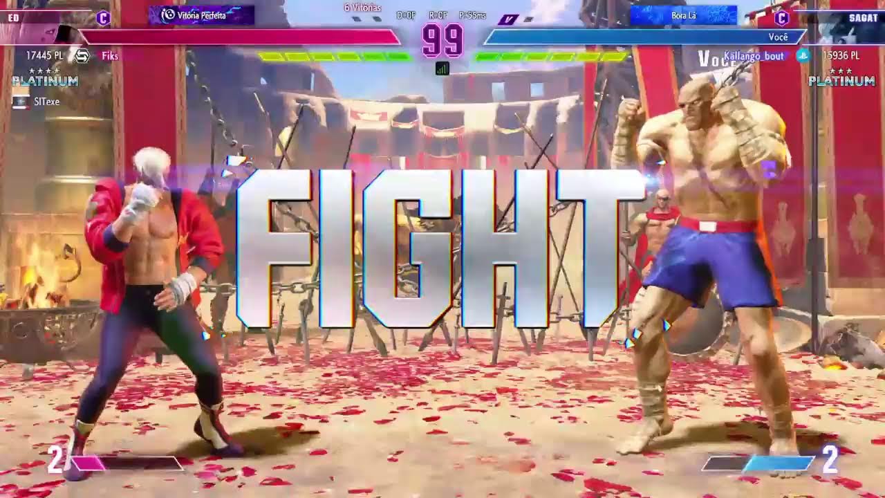 Street Figther 6 tou pasando mal pra pega platina 4 com sagat