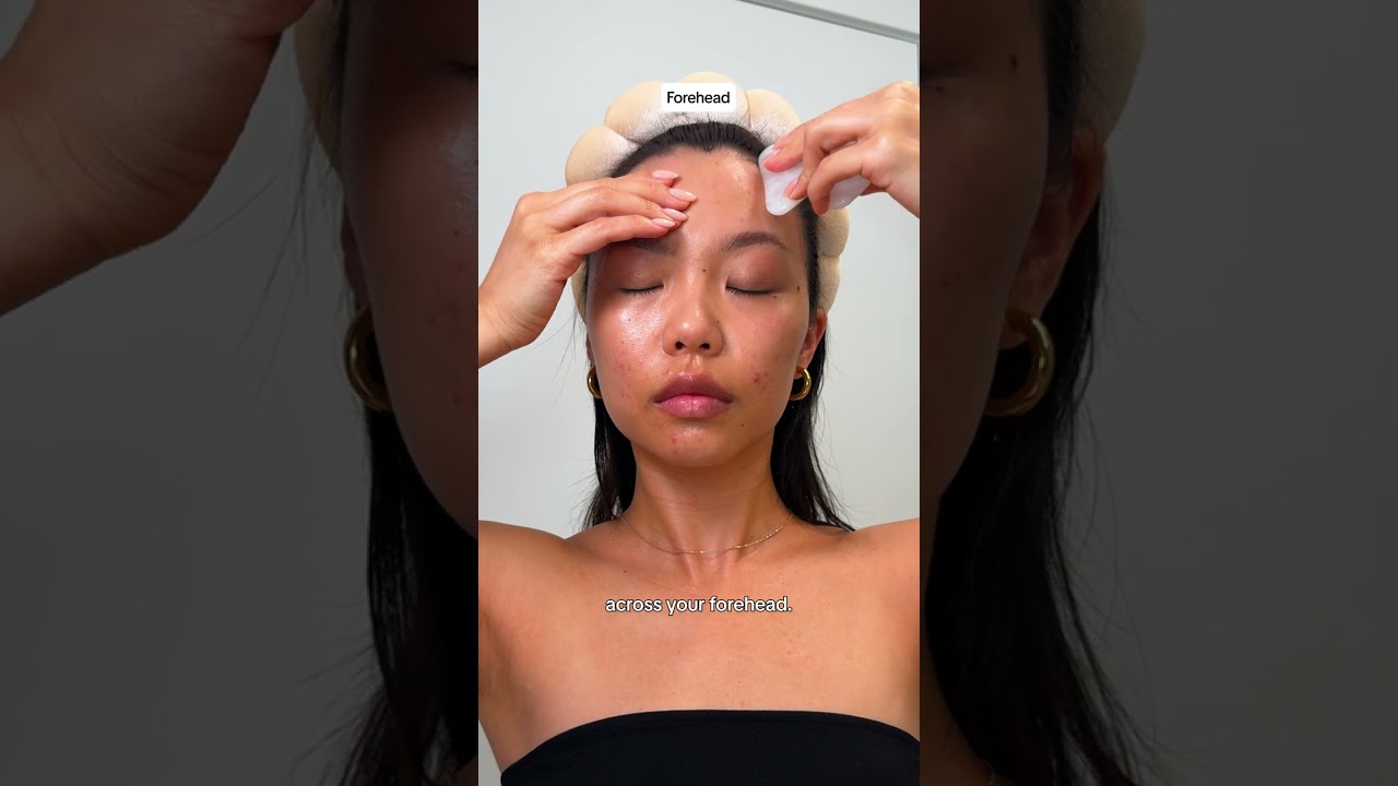 gua sha for drooping eyebrows and lifting brows