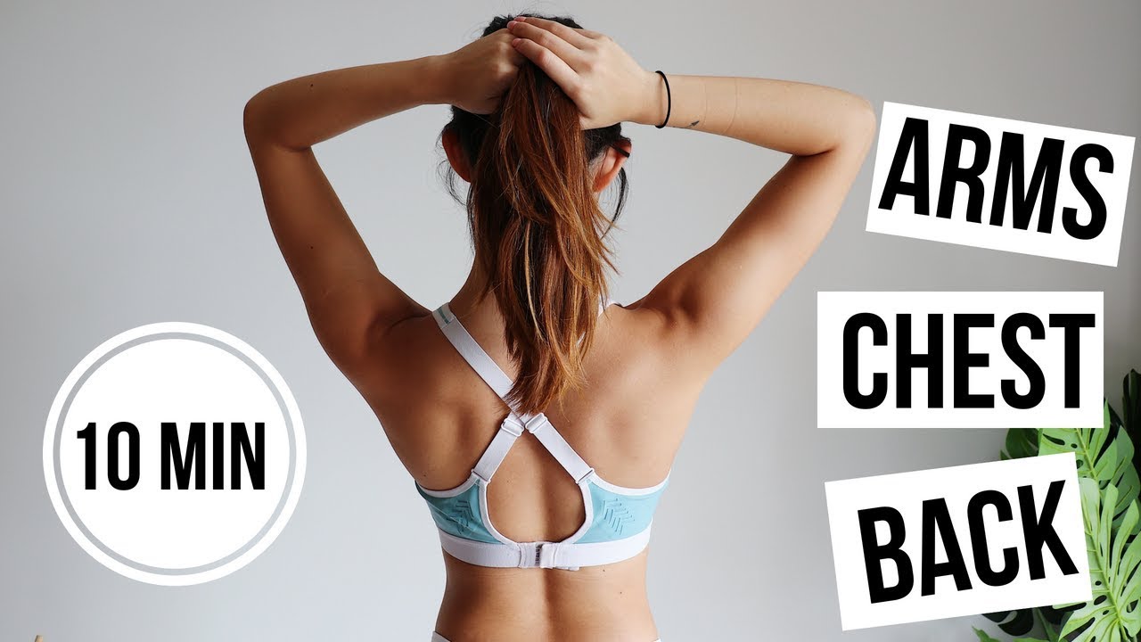 10 min Upper Body Workout (Arms, Back, Chest) Slimming & Fat Burn | No Equipment