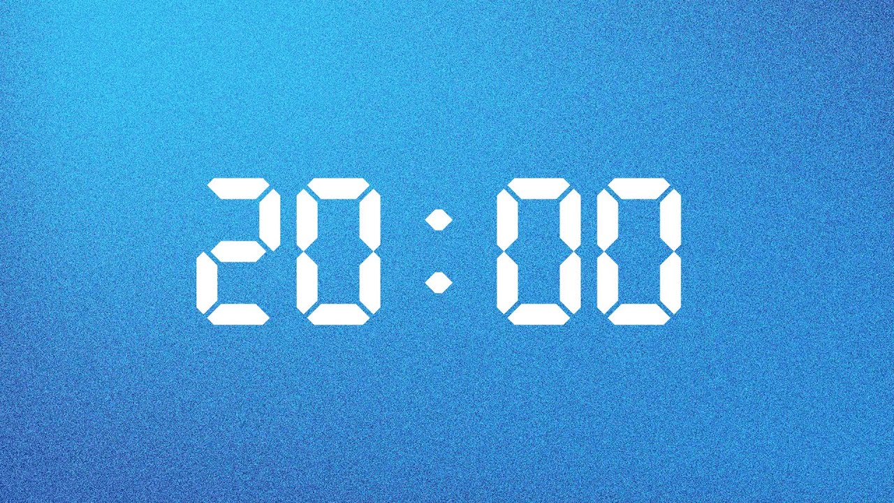 20 Minute Timer to Think Clearly. Create Boldly. Flow Forward | Aqua Blue Edition | NX