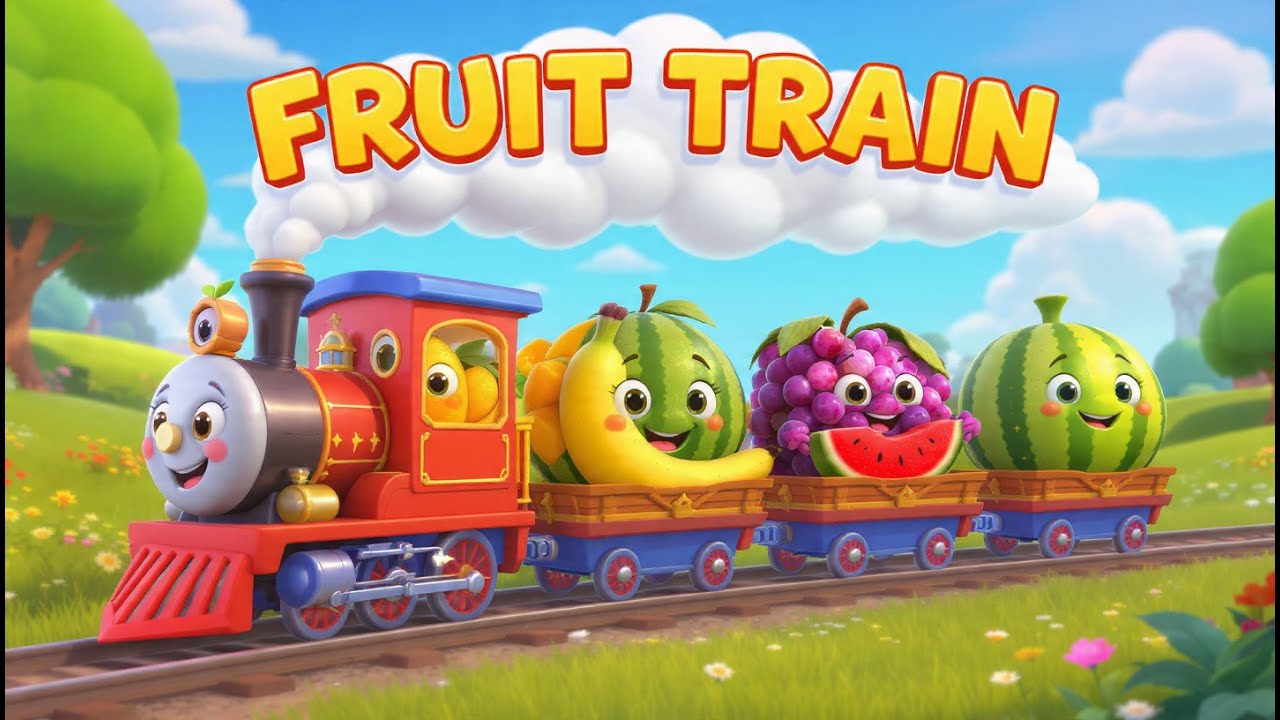 Fruit Train – Fun 3D Animated Fruits for Kids | Learn Fruits Names