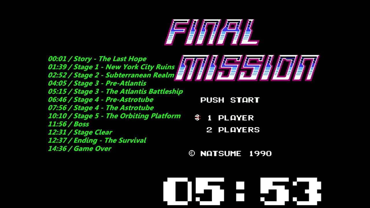 Nes Final Mission Soundtrack