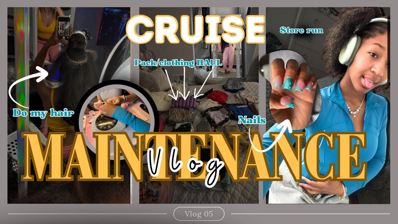 CRUISE MAINTENANCE VLOG⭐️🫧| hair, nails, pack w\me, Clothing HAUL, store runs & MORE || Paiton Nahri