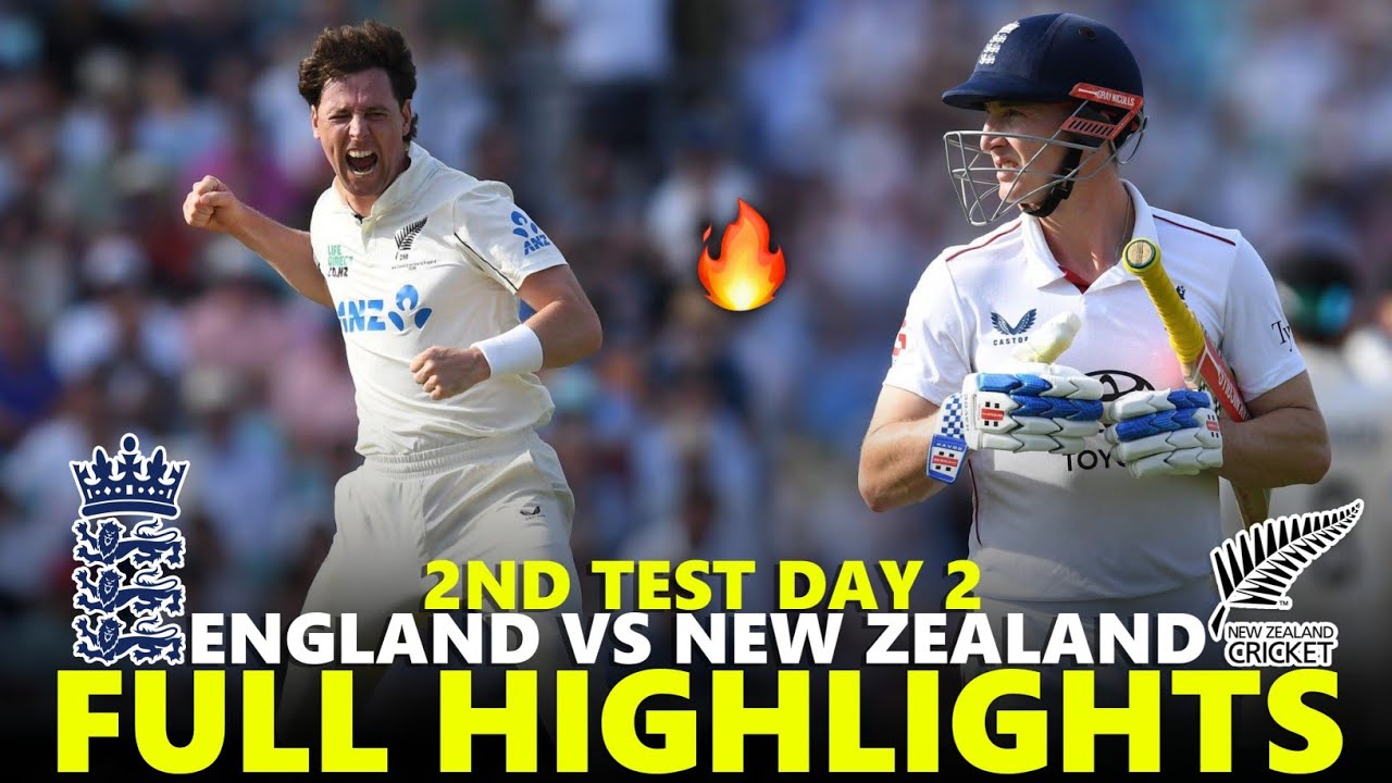 England vs New Zealand Full Highlights 2nd Test 2026 Day 2 | ENG VS NZ