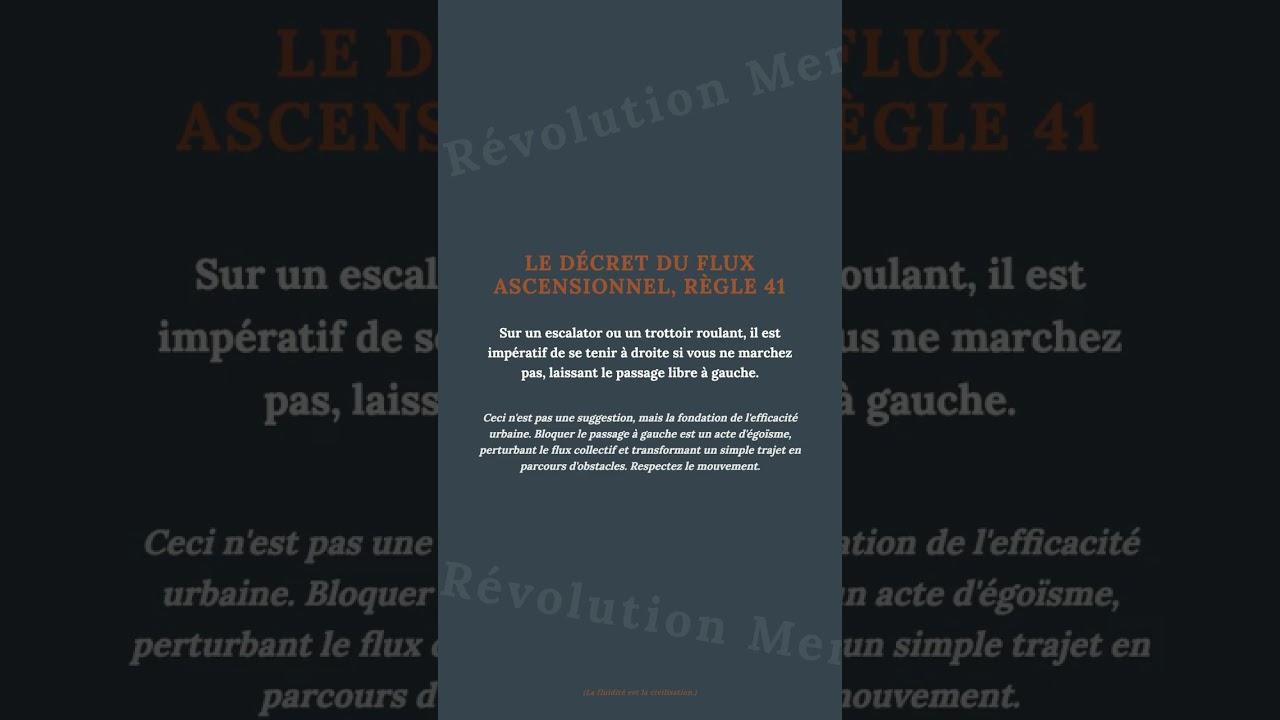 Le D&eacute;cret du Flux Ascensionnel |  Le Juge du Mouvement  Une loi fondam...