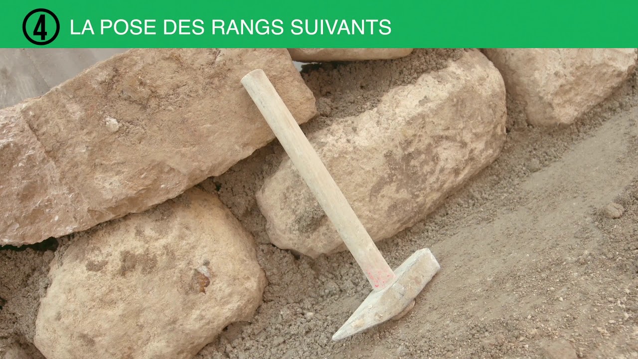 Tutoriel les bons gestes du maçon  : réaliser un mur en pierre maçonnée