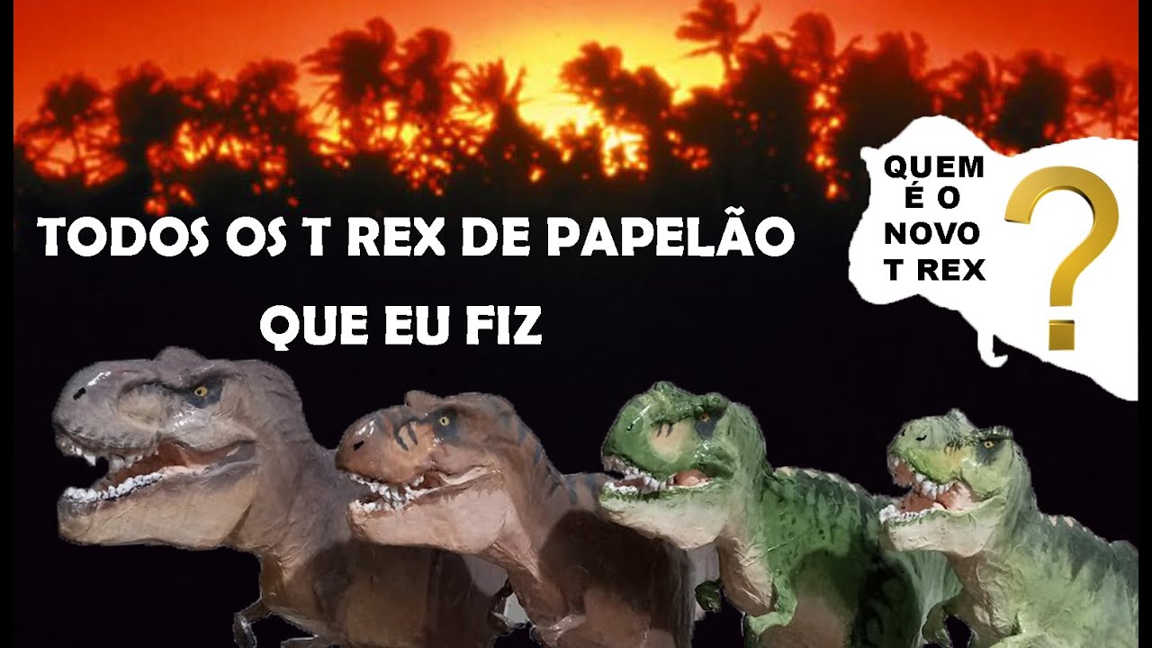 Todos os tiranossauros rex de papelão de Jurassic Park