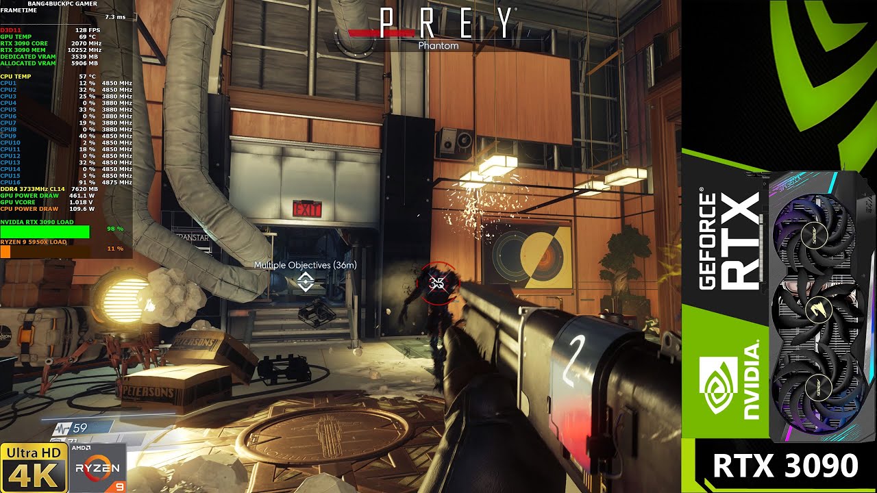 PREY Very High Settings 4K | RTX 3090 | Ryzen 9 5950X