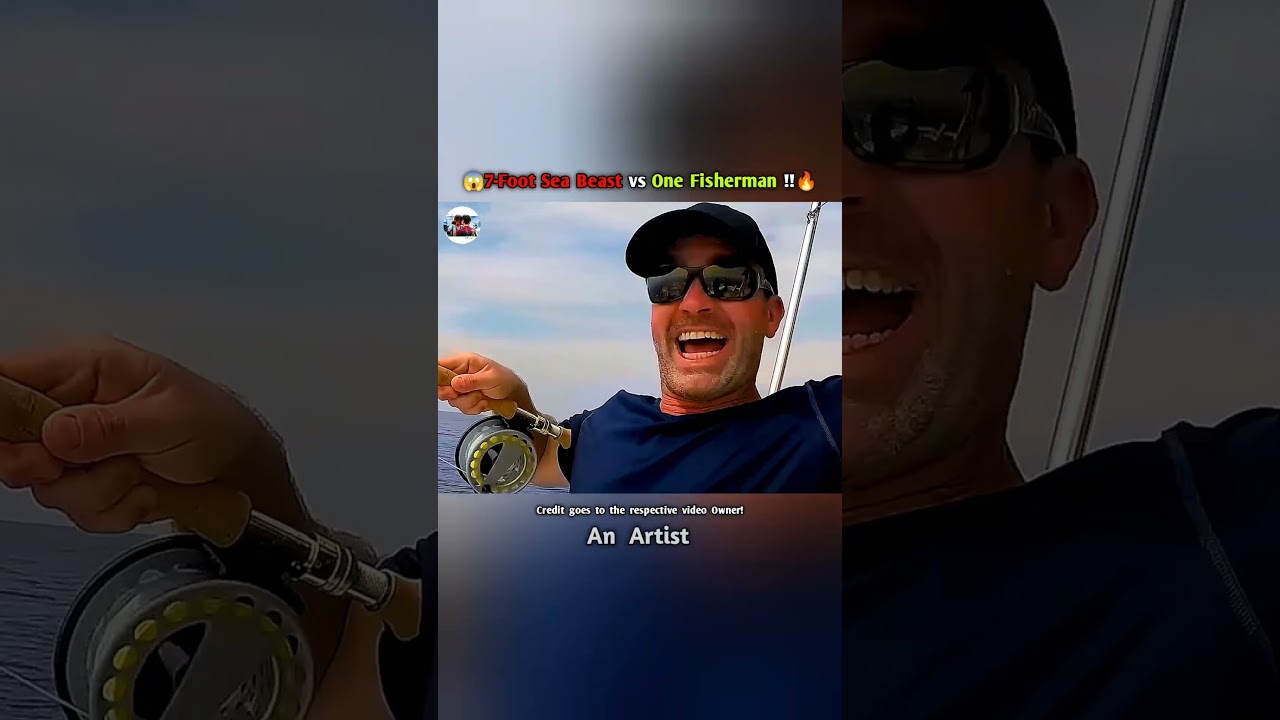 7-Foot Sea Beast vs One Fisherman !!😱🔥🎣 #shorts