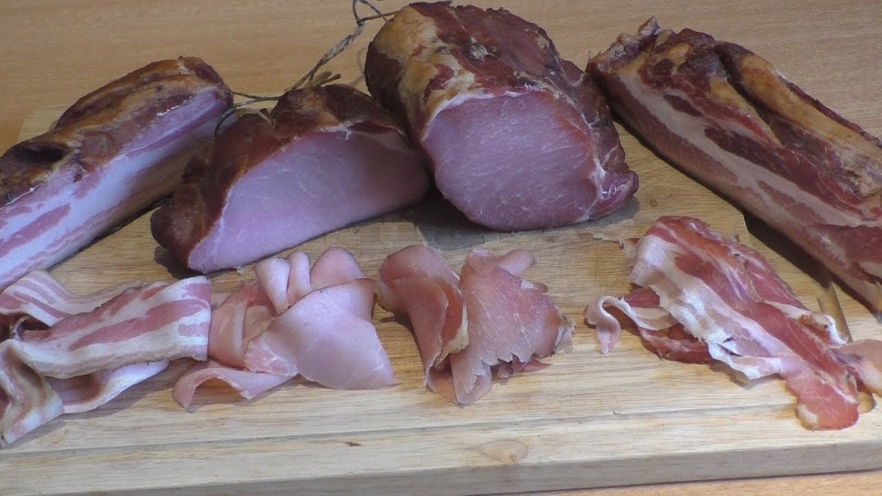 Speck und Schinken selbermachen Teil 3 " Heißräuchern" und Verkosten "203"