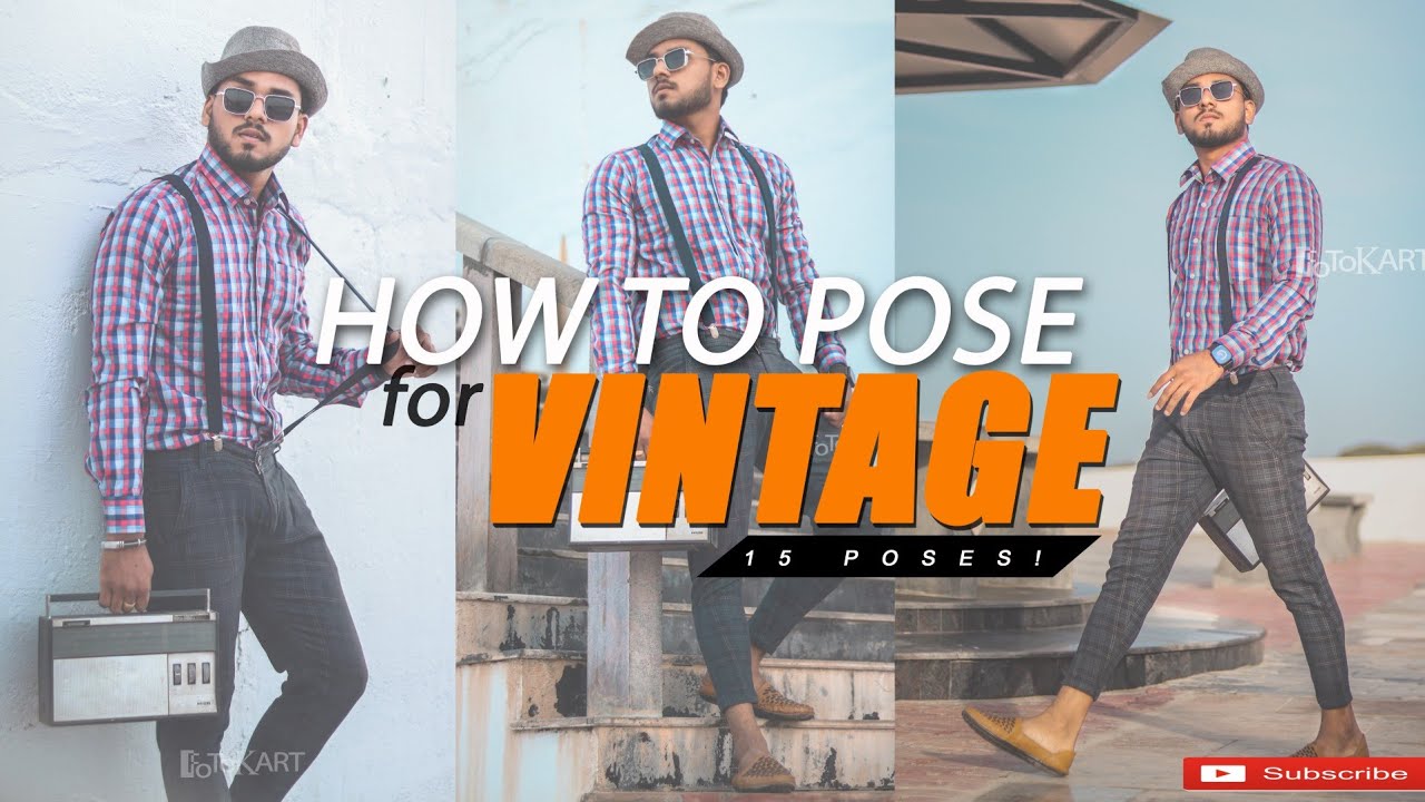 How to Pose with VINTAGE look ||  15 Poses for Men🕺|Model |RafunRabin