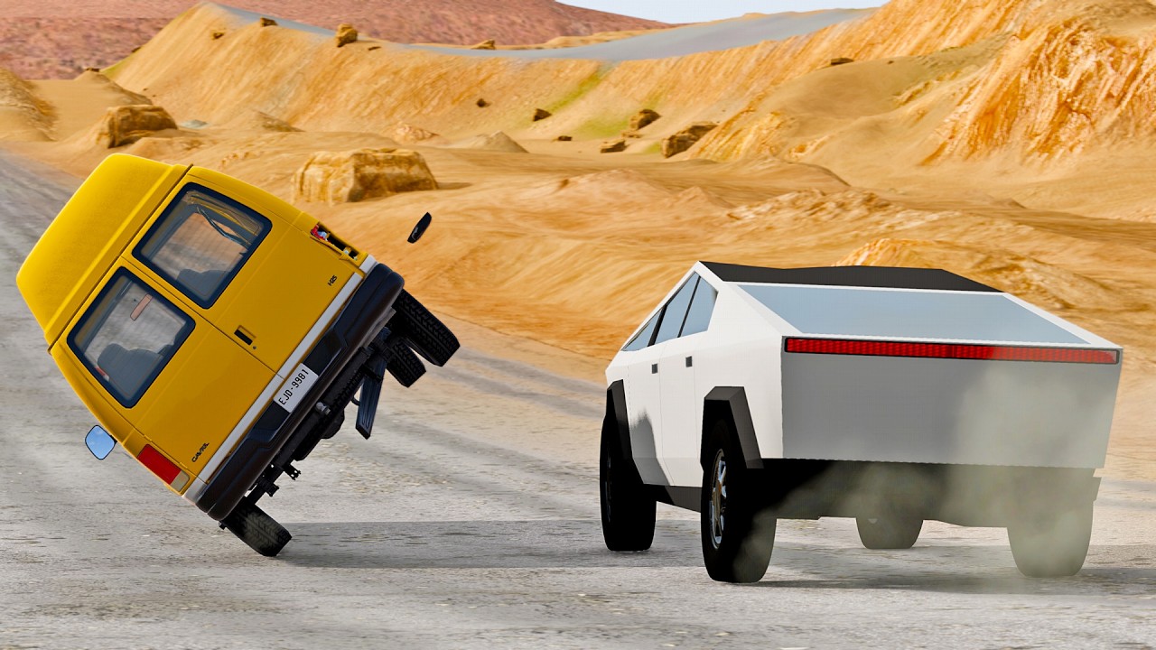 Cars vs Cybertruck #25 - BeamNG Drive | xxbdmnxx