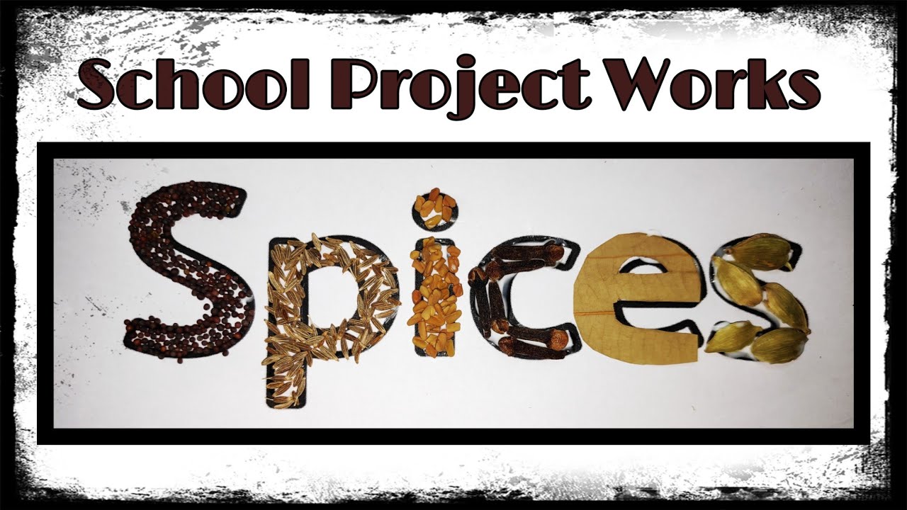 Spices Art School Project Work || Spices Activity For Kids || Art with Spices || Spices Kids Craft