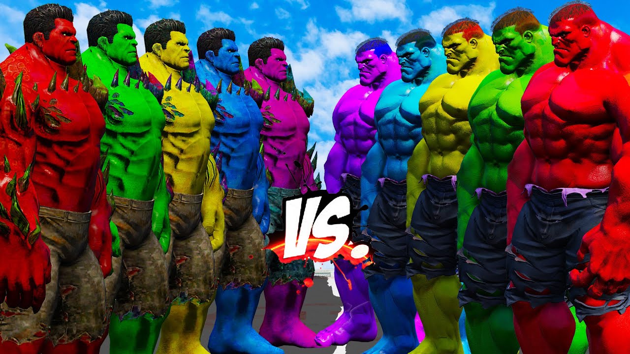 TEAM HELL HULK COLOR VS TEAM HULK RIVALS DREADNOT COLOR - HULK BATTLE - EPIC SUPERHEROES WAR