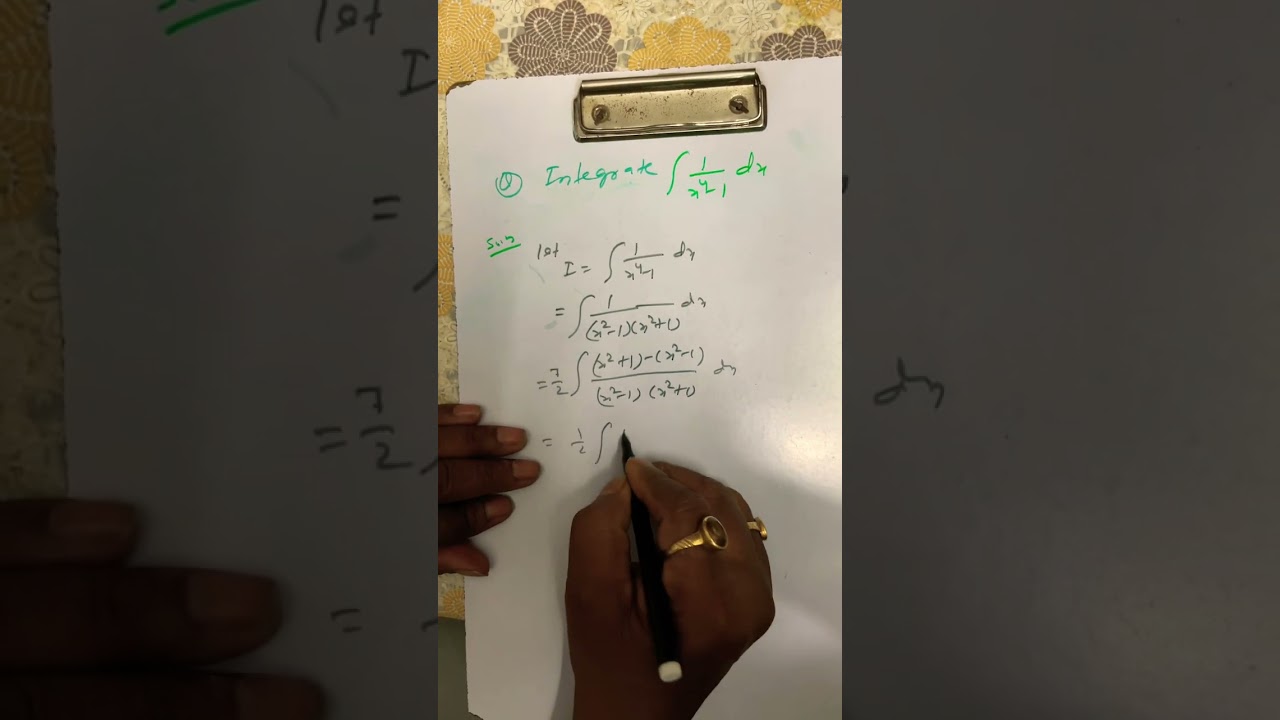 Rapid solution for integration (calculus) 