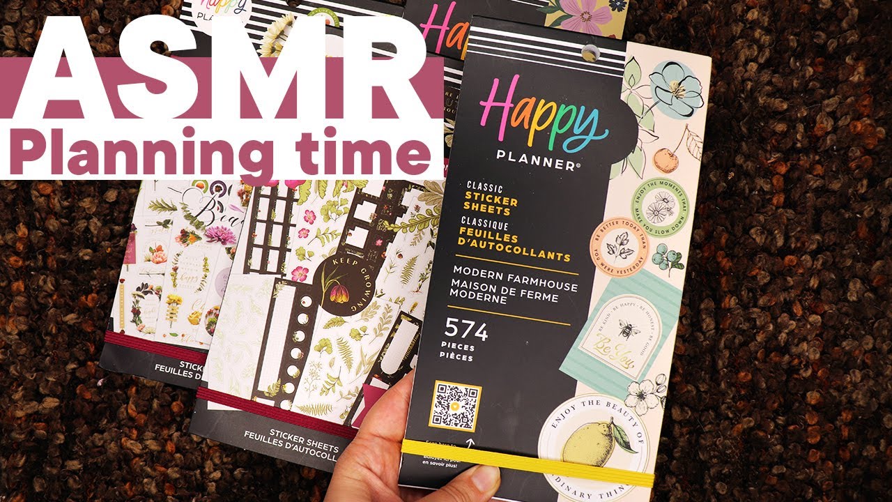 АСМР Мій новий планер/щоденник The Happy Planner | ASMR My new planer, stickers. Triggers.Flipping