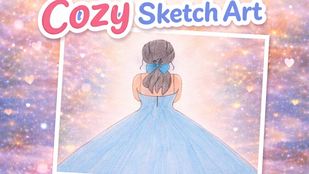 Cozy Dress Sketch | Soft Pencil Drawing Art | Sketch With Annie