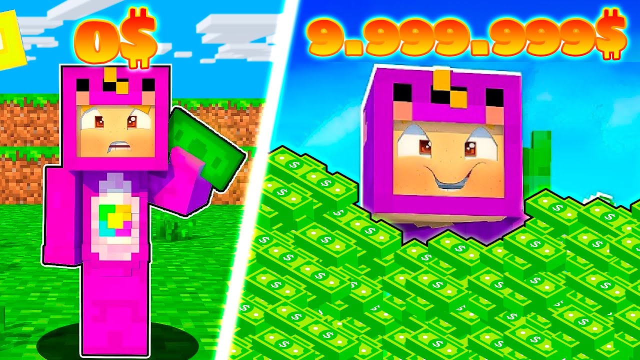 PASO de VAGABUNDO a MILLONARIO en MINECRAFT - SIMULADOR de BANCO