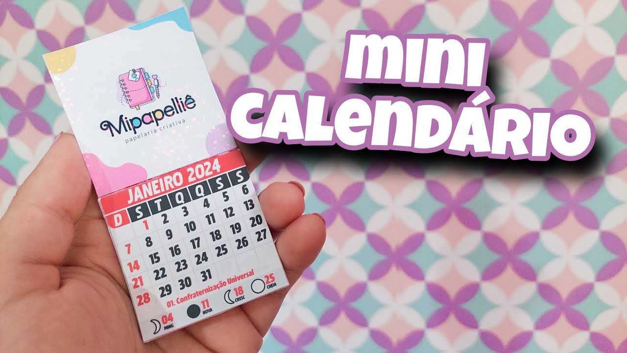 PASSO A PASSO MINI CALENDÁRIO IMA DE GELADEIRA - COM ARQUIVO DAS FOLHINHAS