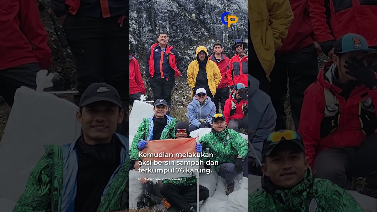 Karyawan Freeport Indonesia Bersihkan Sampah di Jalur Pendakian Puncak Carstensz