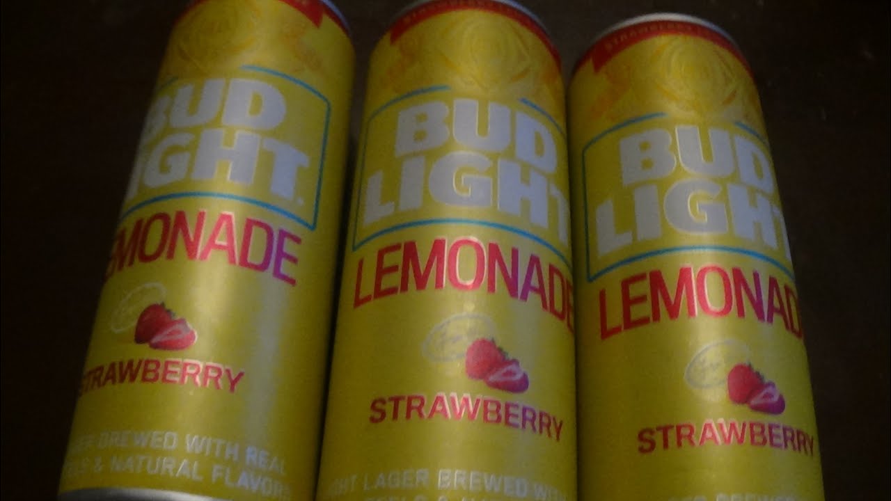 ASMR Drinking Bud Light Lemonade Strawberry