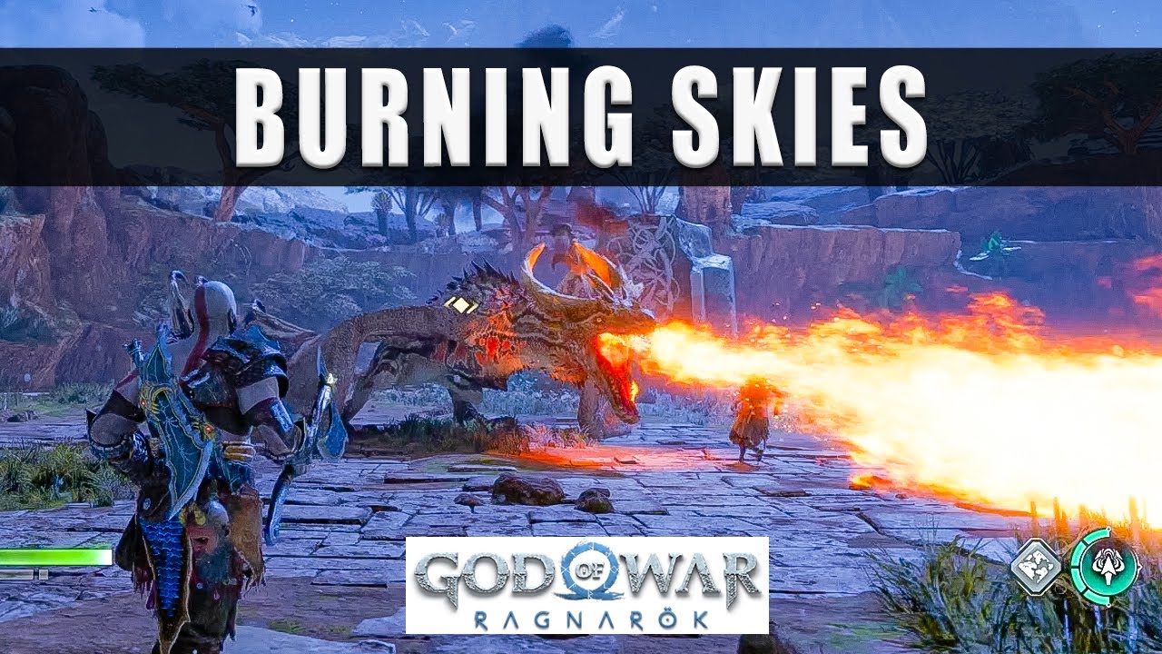 The Burning Skies walkthrough guide God of War Ragnarok - How to complete The Burning Skies