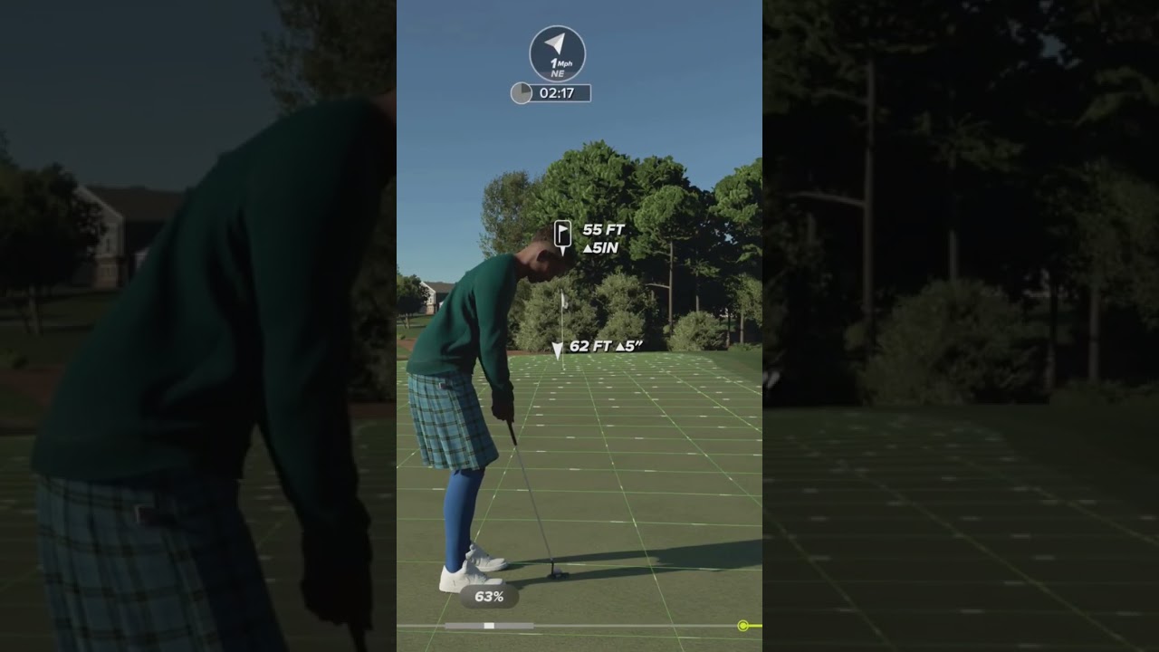PGA TOUR 2K23  Hit a 55ft putt online #shorts #pgatour2k23 #pgatour2k  #ps5 #2k #golf