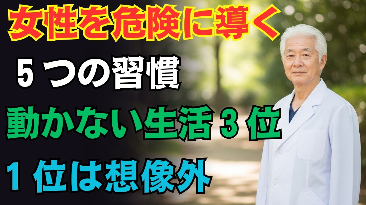 女性の寿命を縮める5つの習慣。動かない毎日は3位…そして1位は思わず疑う驚きの〇〇 | シニアライフ健康
