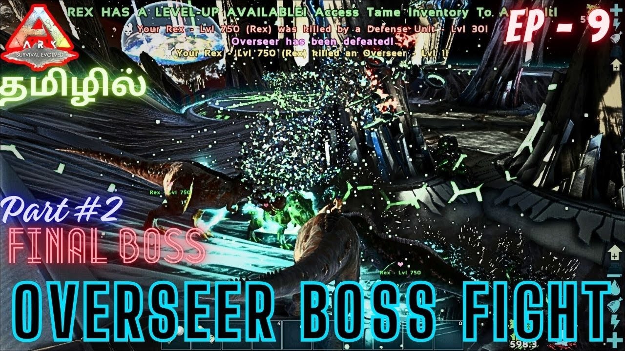 Overseer Boss Vs T rex Fight // Tek Cave Exploratin // Ark Mobile Gameplay In Tamil / Part#9 [CRG]