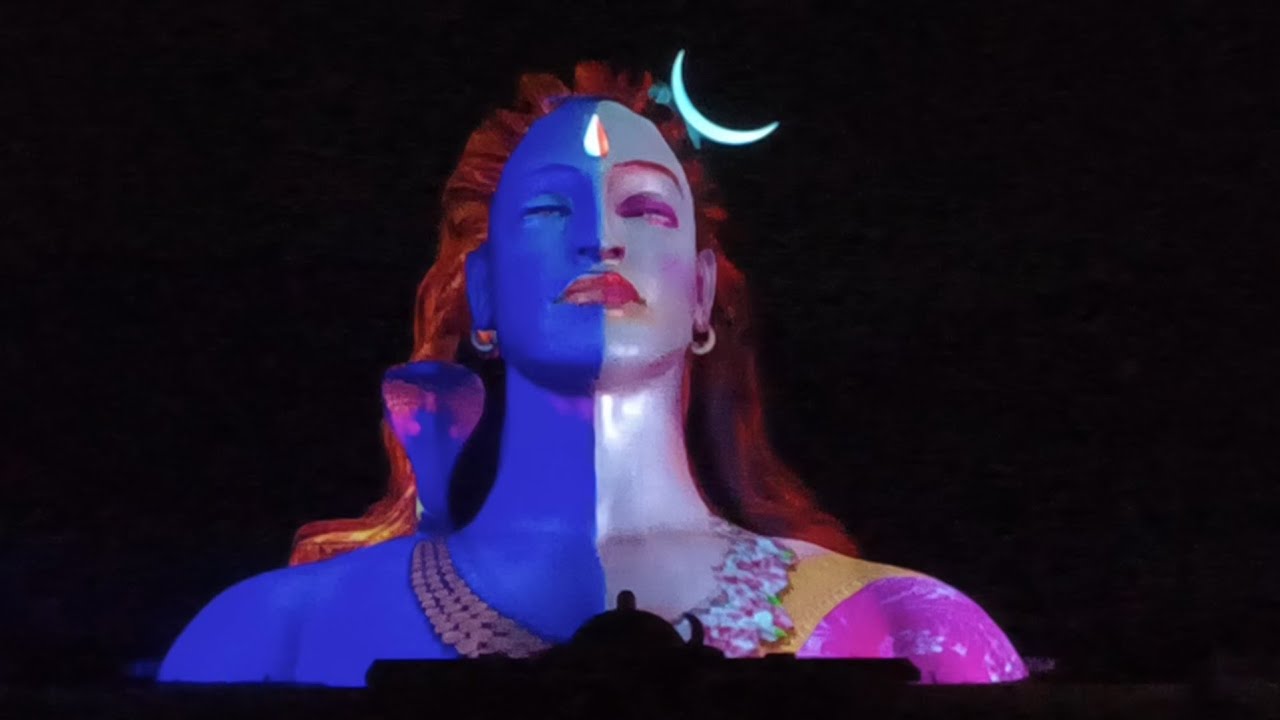 Adiyogi 3D Laser Show at Isha Foundation #sadhguru #adiyogi #ishafoundation #lightshow #viral #show 