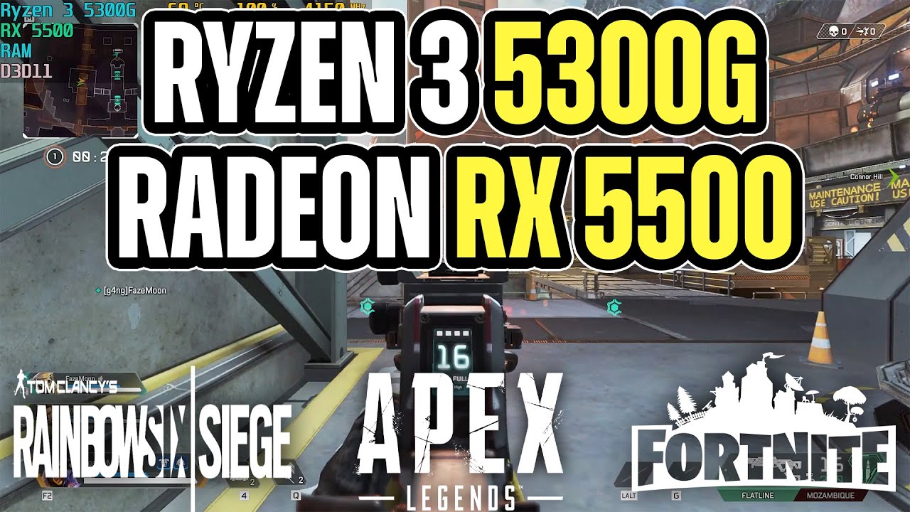 Ryzen 5300G + Radeon 5500 | Test w/ Dedicated + Integrated Graphics | Test in 3 Games