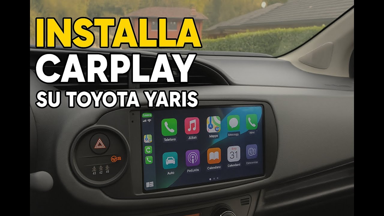 Installare CarPlay su Toyota Yaris - Videocamera posteriore originale funzionante!