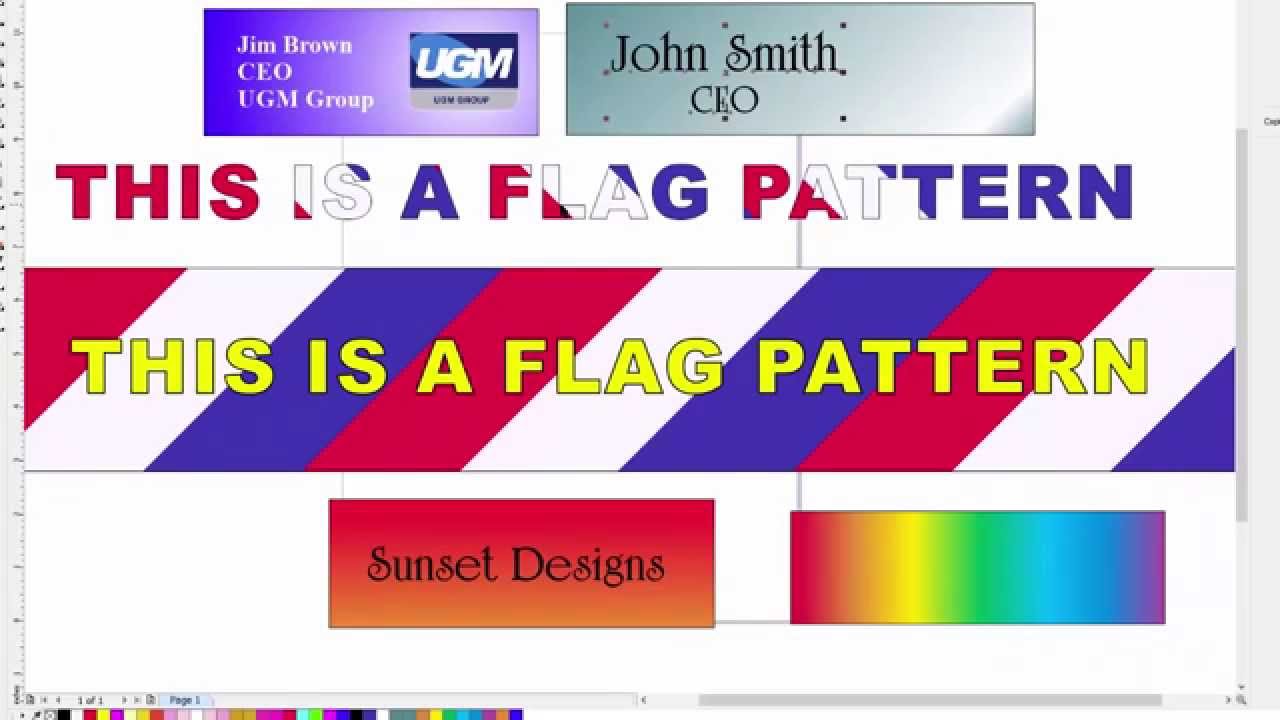 CorelDRAW: Working with Fountain Fills for Dye Sublimation Artwork