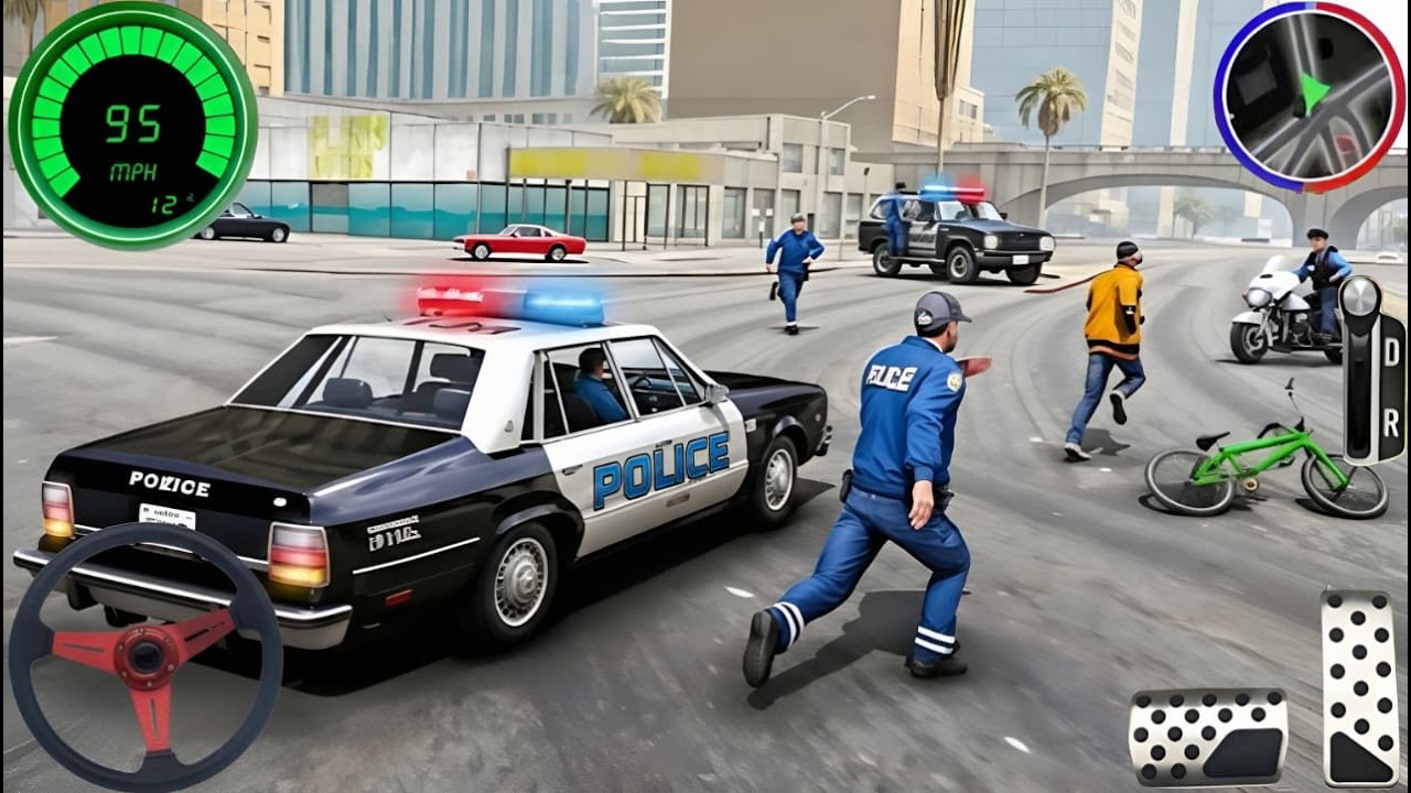 US Police Car Chase Simulator 3D Game - Real Cop Cars Driving Simulator 2025 - Android GamePlay