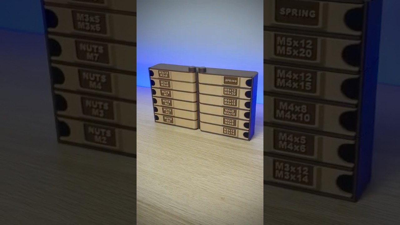 3D Printed Modular Storage Box – Custom Height & Smart Latch 