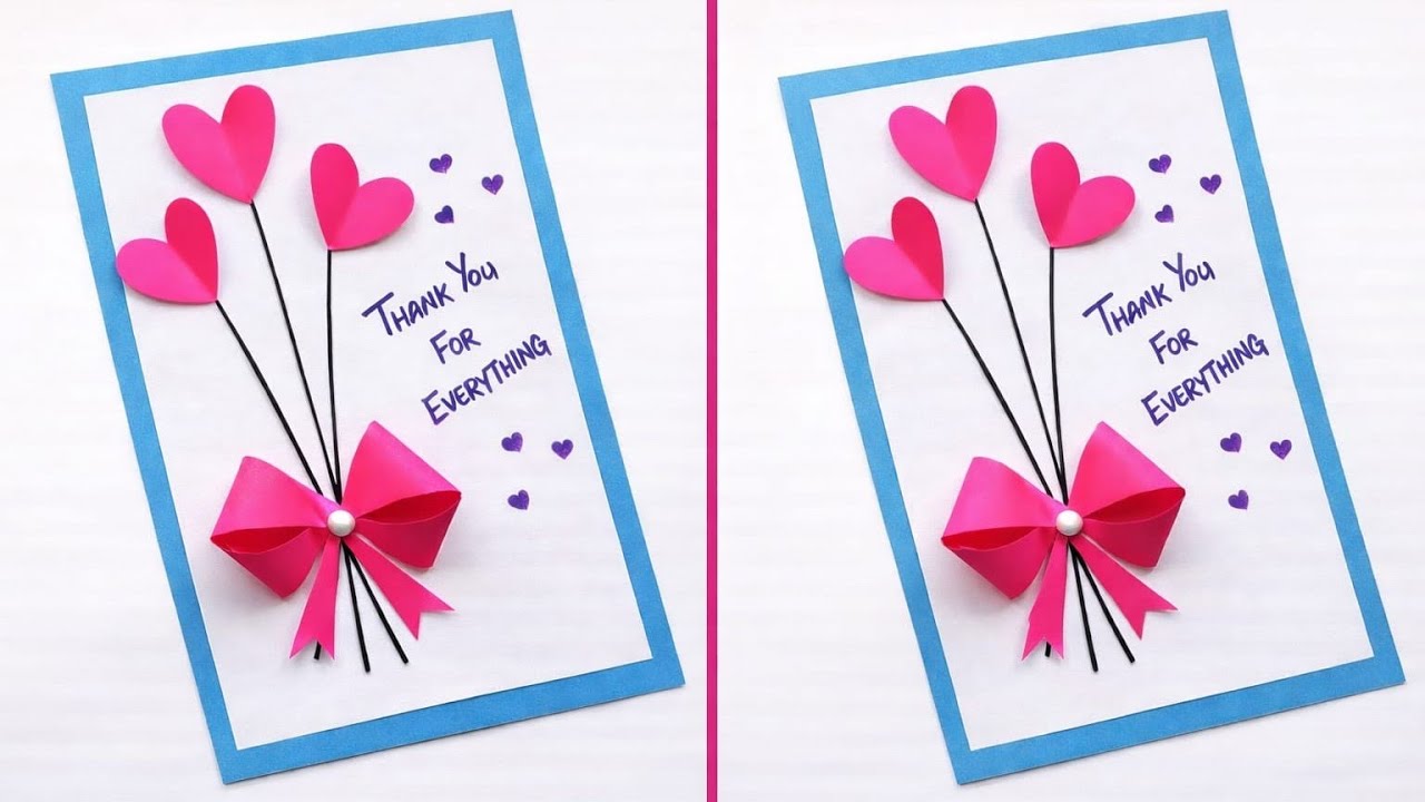 “Wait For End 💝 Thank You Card Making | DIY”