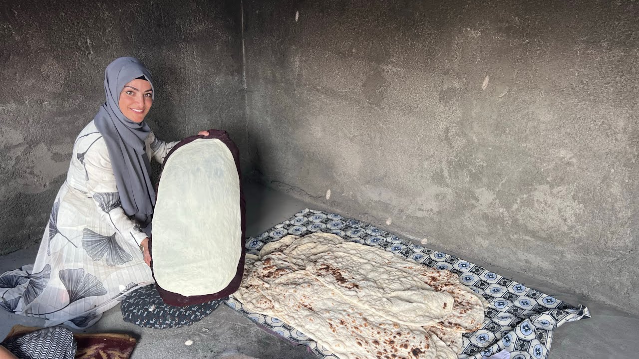😍 🔥 KÖYDE TANDIR EKMEĞİ YAPIYORUZ ✅ Orjinal tandır ekmeği lavaş nasıl yapılır 💯￼