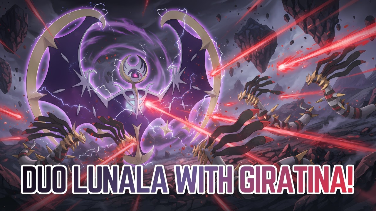 DUO! Lunala SLASHED by Giratina Shadow Claw!