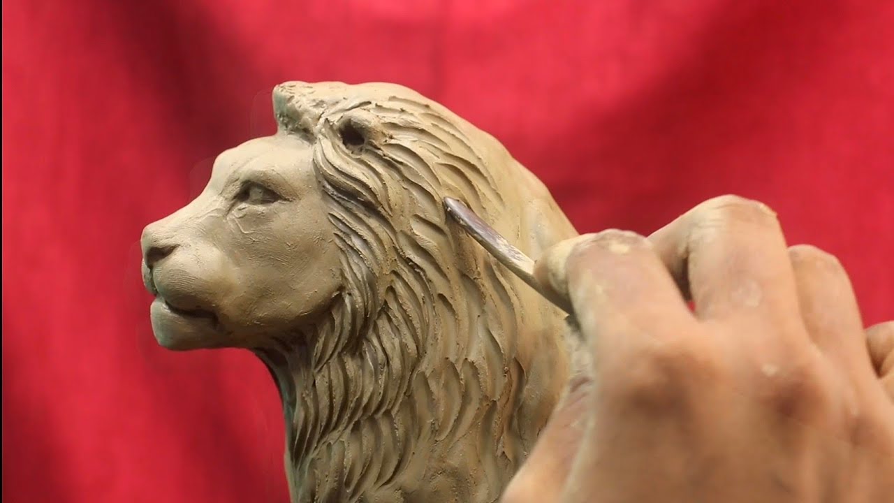 How to make clay Lion | mitti ka sher banana | Lion clay modelling