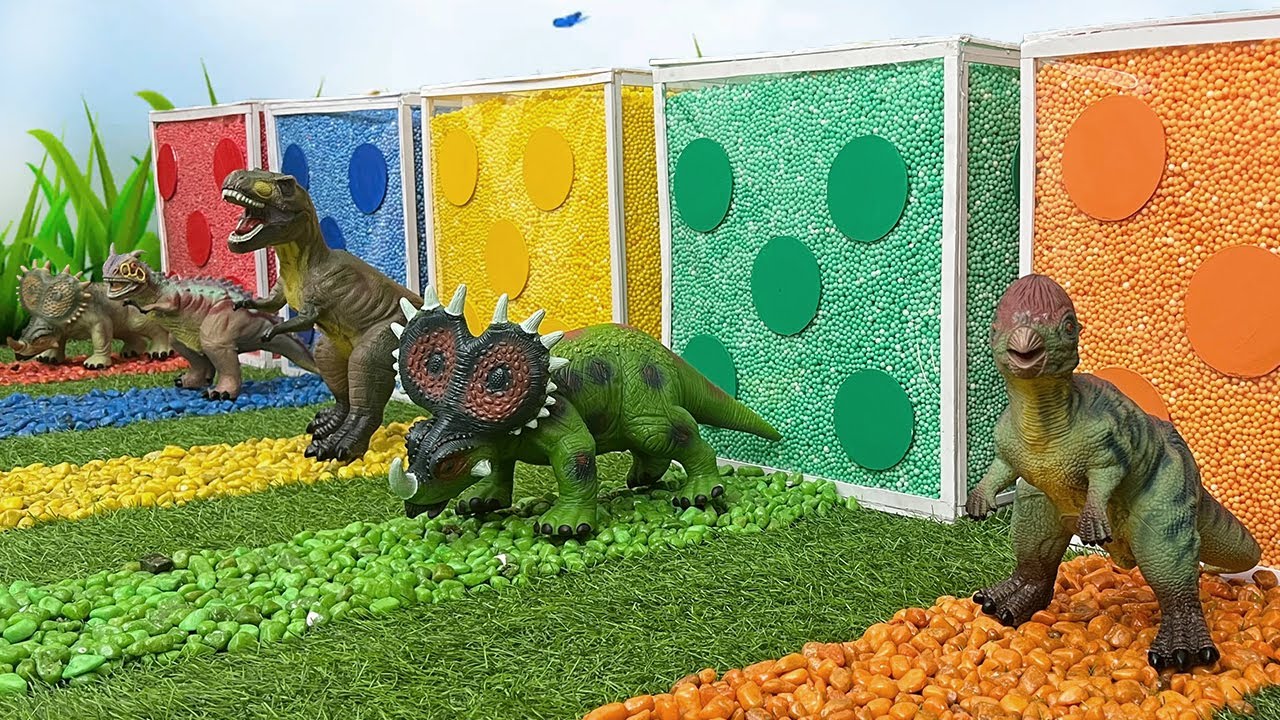 Aprende a Colorear con Dados de Colores y Dinosaurios - Juguetes de Dinosaurios para Ni&ntilde;os y Ni&ntilde;as