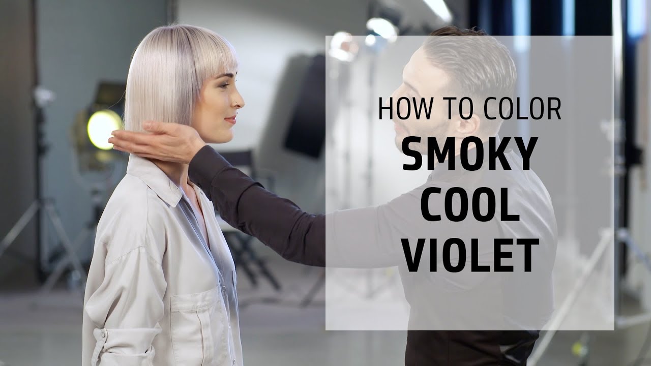 Cool blonde hair with a smoky violet hue | How to Color | Goldwell Education Plus