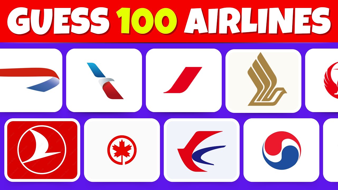 УГАДАЙТЕ 100 ЛОГОТИПА АВИАКОМПАНИЙ ✅✈️🌍 | Викторина по логотипам авиакомпаний 2025