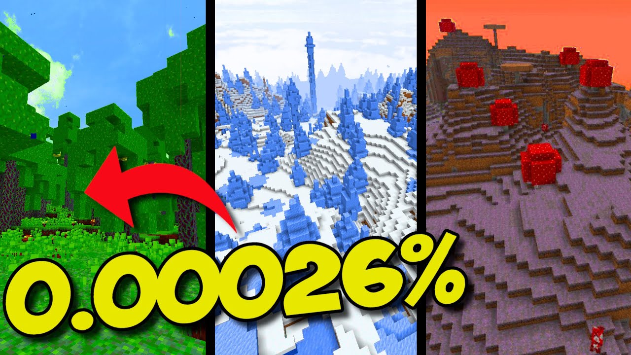 Top 10 RAREST BIOMES In Minecraft History...