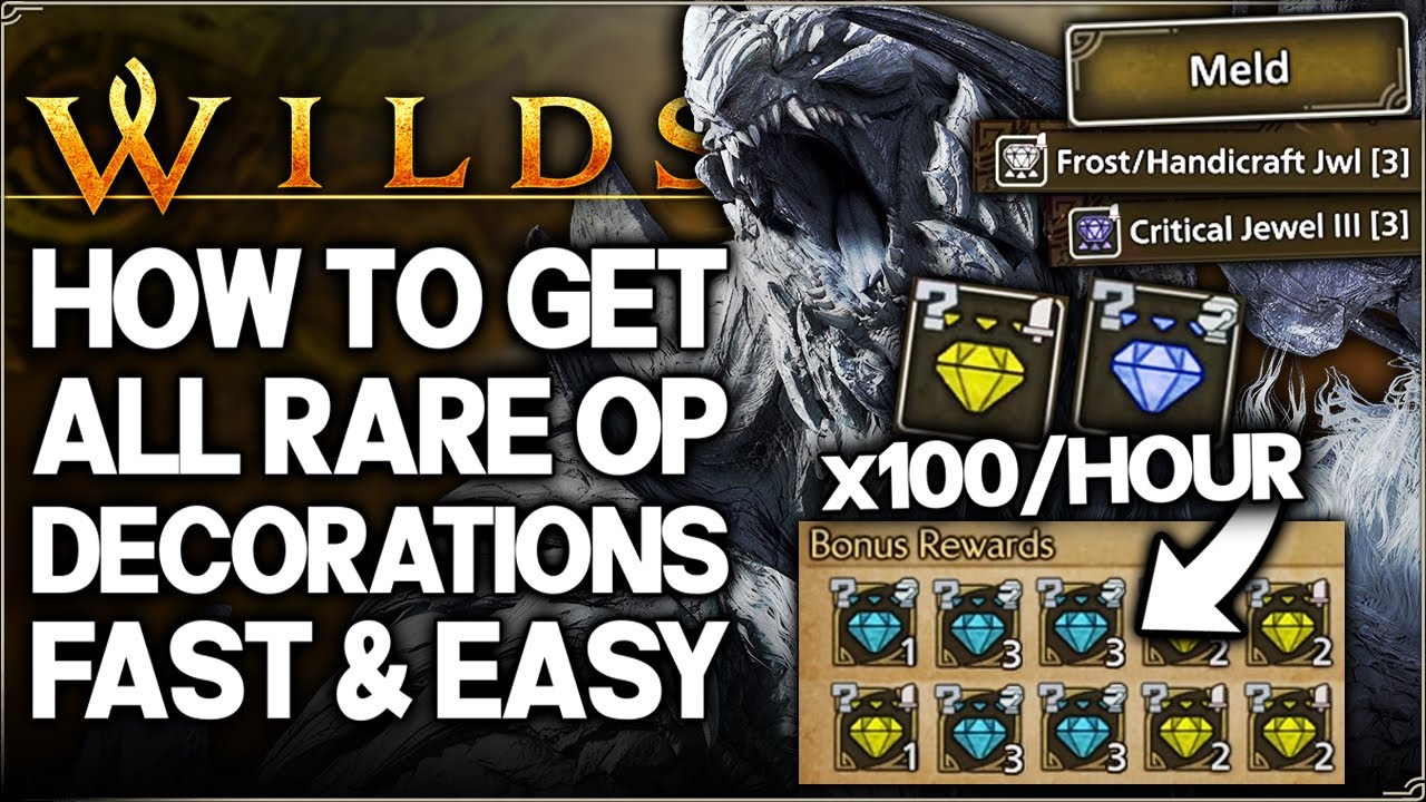 Monster Hunter Wilds - How to Get BEST RARE Decos FAST - 100+ Decorations Per Hour Easy Farm Guide!
